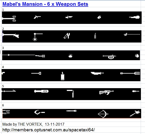 6 × Weapon Sets